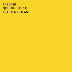 #F8D429 - Golden Dream Color Image